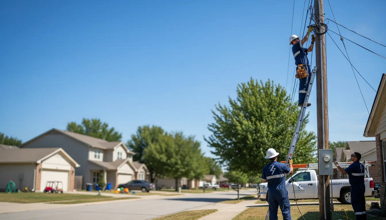 Residential electrician providing installation services in Kinta, OK
